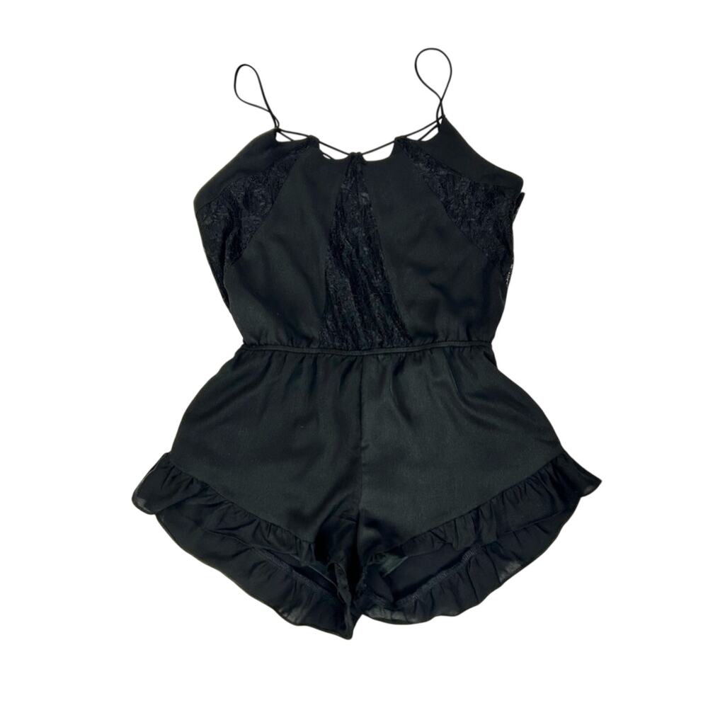 JOA Los Angeles Romper Black Lace Size Large